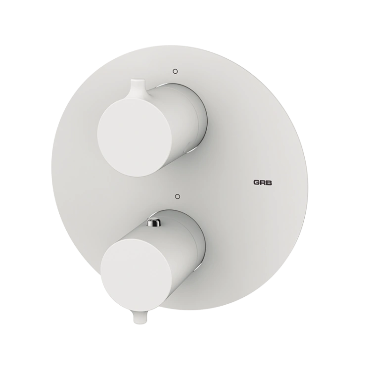 GRB TIME Bateria podtynkowa termostatyczna 1-drożna (komplet) Biały 47110471  BudoHurt.com Łódź.png