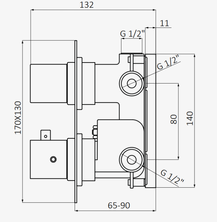 Bateria podtynkowa termostatyczna Kala Zerorys. BudoHurt.com Łódź.png