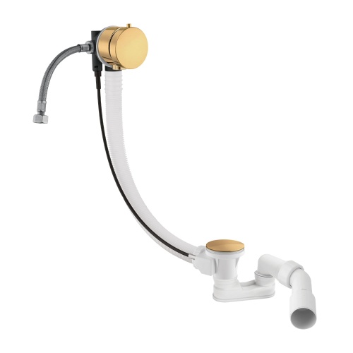 OMNIRES CGS syfon wannowy przelewowo-odpływowo-napełniający złoty szczotkowany. TK132-PLUS-3.07+64-SGLB  BudoHurt.com Łódź.jpg