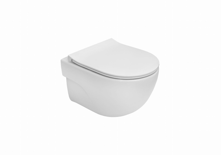 Miska WC podwieszana ROCA Meridian Compacto Rimless z deską wolnoopadającą SLIM (zestaw). A34H242000  BudoHurt.com Łódź.jpg