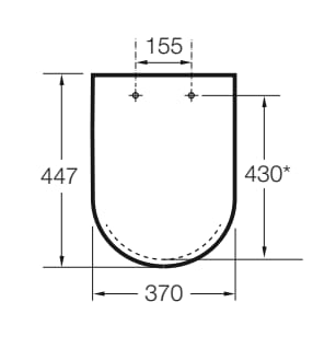 DOSTĘPNA ŁAZIENKA deska WC z Duroplastu z wycięciem dla niepełnosprawnych. A801230004  ROCA rys. BudoHurt.com Łódź.png