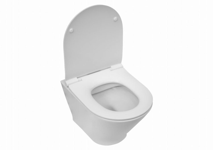 Miska WC podwieszana Roca GAP Round Compacto z deską wolnoopadającą Slim (zestaw). A34H0N3000 zd.1 BudoHurt.com Łódź.jpg