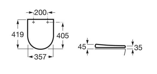 Deska WC SUPRALIT ® wolnoopadająca Roca GAP Round Compacto. A801D22001  rys. BudoHurt.com Łódź.png