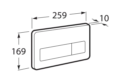 Roca PL3 PRO ONE - Przycisk podwójny INOX. A890197004 rys. BudoHurt.com Łódź.png