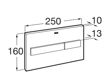 Roca Duplo PL7 ONE - Przycisk podwójny Czarny Mat. A890188206 rys. BudoHurt.com Łódź.png