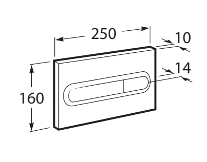 Roca Duplo PL1 ONE - Przycisk podwójny Chrom. A890195001 BudoHurt.com Łódź.png