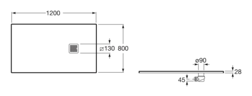 Roca TERRAN Brodzik kompozytowy STONEX® 120x80 cm rys. BudoHurt.com Łódź.png