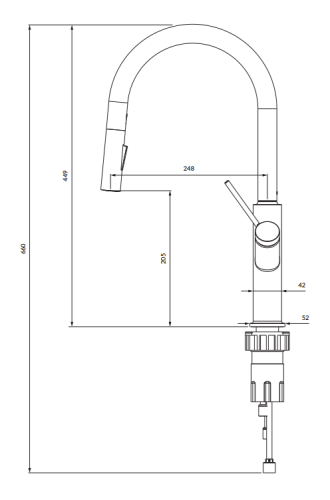 Omnires BEND bateria zlewozmywakowa  złoty. BE6455GLrys. BudoHurt.com Łódź.png