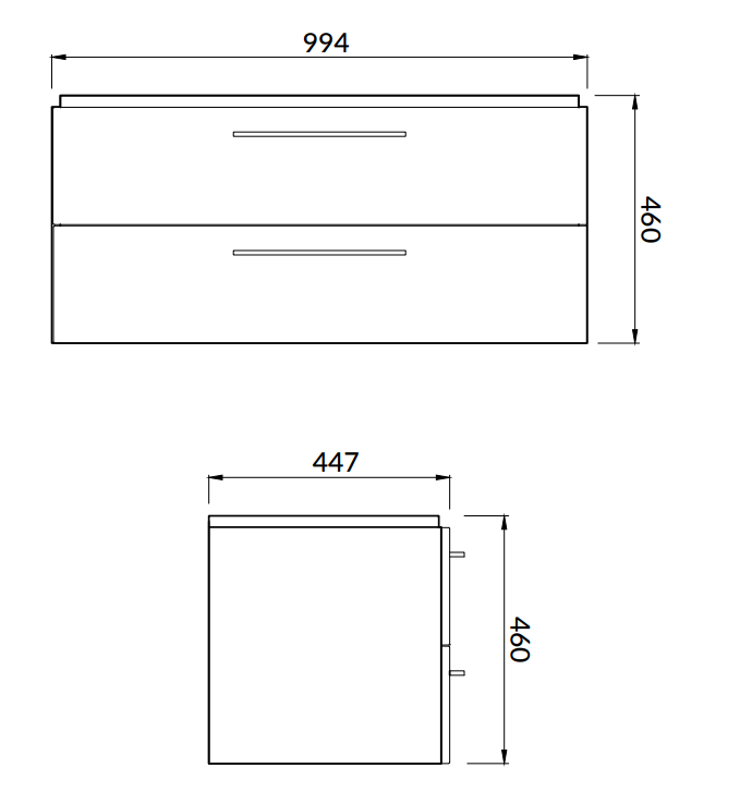 Cersanit Set B309 Lara Mille 100 Biała Dsm (SZAFKA+UMYWALKA). S801-330-DSM  rys. BudoHurt.com Łódź.png