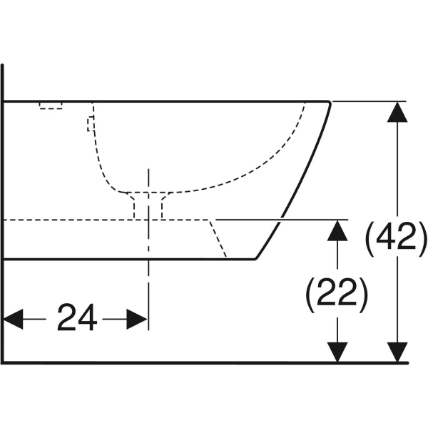 Bidet wiszący Geberit Smyle Square, ukryte mocowania. 500.209.01.1 wym.3 BudoHurt.com Łódź.webp