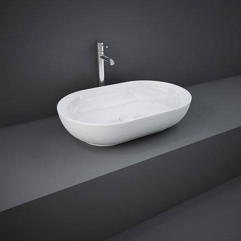 RAK Ceramics FEELING Umywalka slim nablatowa owalna 55 cm biały połysk  (AWHA). FEECT5500AWHA  zd.1BudoHurt.com Łódź.jpg