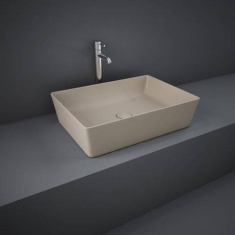 RAK Ceramics FEELING Umywalka slim nablatowa prostokąt 50 cm cappuccino mat  (514). FEECT5000514A  zd.1 BudoHurt.com Łódź.jpg
