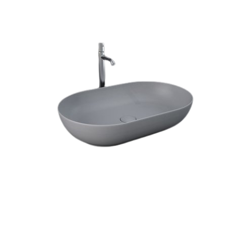 RAK Ceramics FEELING Umywalka slim nablatowa owalna 55 cm szary mat  (503). FEECT5500503A  BudoHurt.com Łódź.png