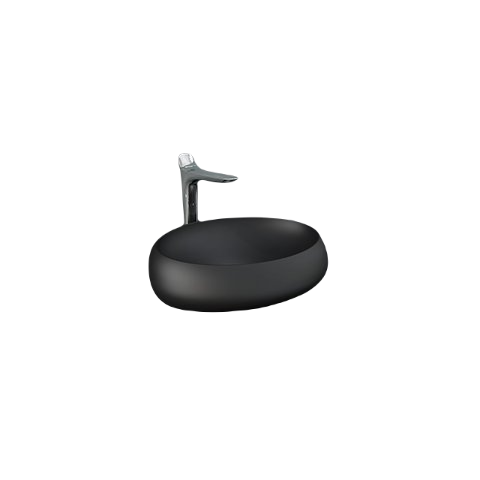 RAK Ceramics Cloud Umywalka nablatowa 58x40 cm CZARNY MAT. CLOCT6000504A  BudoHurt.com Łódź.png