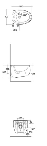 RAK Ceramics Cloud Bidet podwieszany 56x40 cm BIAŁY MAT. CLOBD2101500A  rys. BudoHurt.com Łódź.jpg
