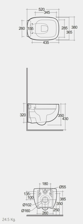 RAK Ceramics  Zestaw iLLUSION Miska WC podwieszana Rimless 52 cm & Deska WC wolnoopadająca. ILLU1SET   rys. BudoHurt.com Łódź.jpg