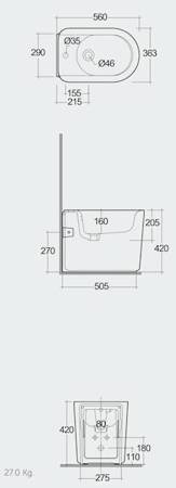 RAK Ceramics VALET Bidet stojący Rimless 56x36,3 cm biały mat. VALBD2017500A rys. BudoHurt.com Łódź.jpg