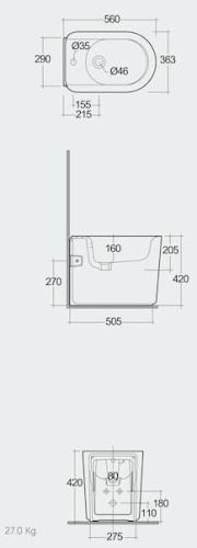 RAK Ceramics VALET Bidet stojący Rimless 56x36,3 cm biały połysk. VALBD2017AWHA rys. BudoHurt.com Łódź.jpg