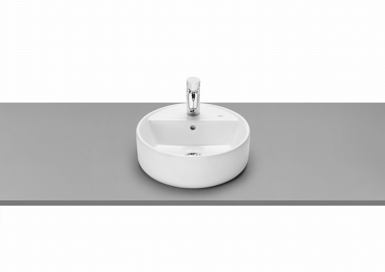 ROCA Gap umywalka nablatowa okrągła z przelewem 40x40 cm. A3270MK000 BudoHurt.com Łódź.jpg
