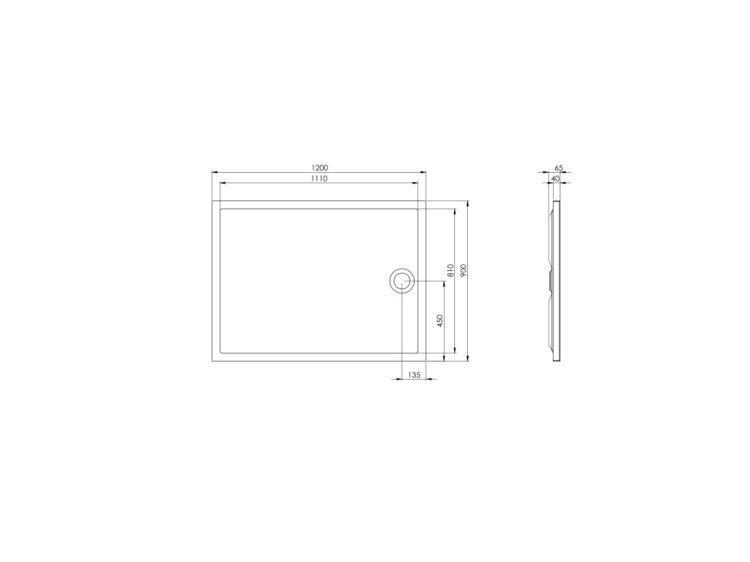 Roca GRANADA Brodzik 120x90x4 FLAT. A276340000  rys. wymiary BudoHurt.com Łódź.jpg