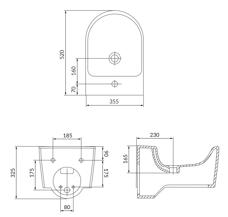 Meissen Keramik Bidet zawieszany WERTA Euro White. K691-006 rys. tech..png