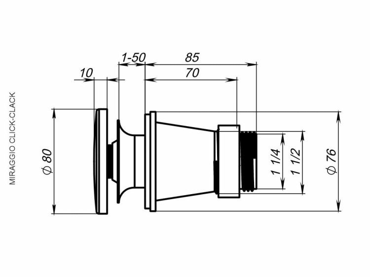 Miraggio Korek do umywalki Click-Clack Miramarble 00007FM rys. tech. BudoHurt.com Łódź.jpg
