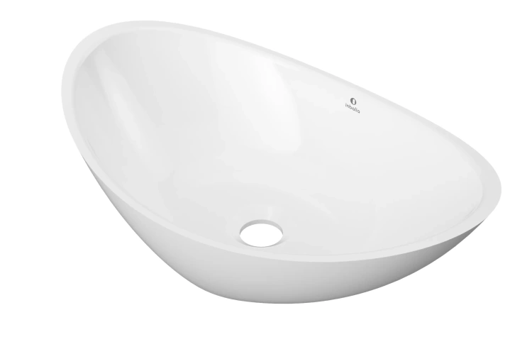 Inbalia umywalka nablatowa Laguna 50x31 cm MAT lany marmur AQUASTONE®+  zd.1 BudoHurt.com Łódź.webp