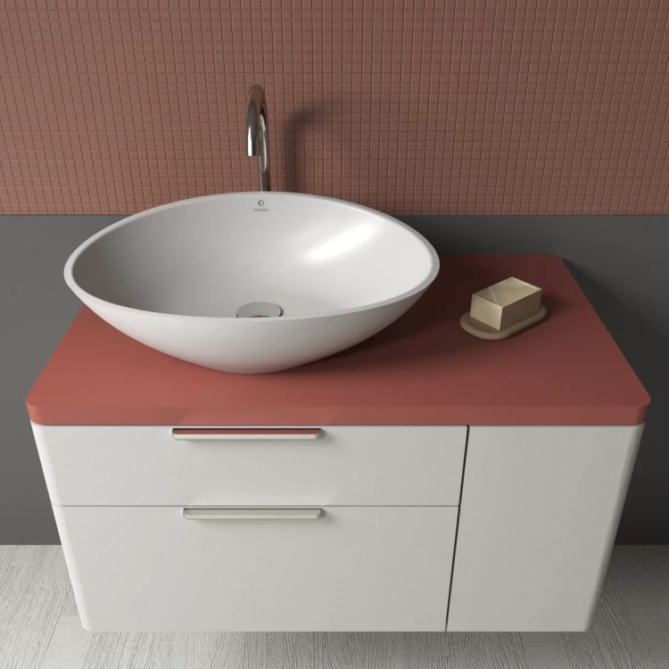 Inbalia Capri 55x40 umywalka nablatowa POŁYSK lany marmur AQUASTONE®+   zd.3 BudoHurt.com Łódź.webp
