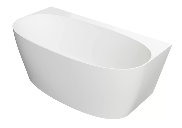 Inbalia Flores 155x80 wanna przyścienna POŁYSK lany marmur AQUASTONE®+ zd.2 BudoHurt.com Łódź.webp