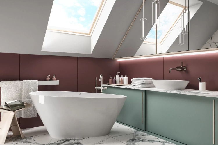Inbalia Ibiza 60x35 umywalka nablatowa POŁYSK lany marmur AQUASTONE®+zd.6 BudoHurt.com Łódź.webp