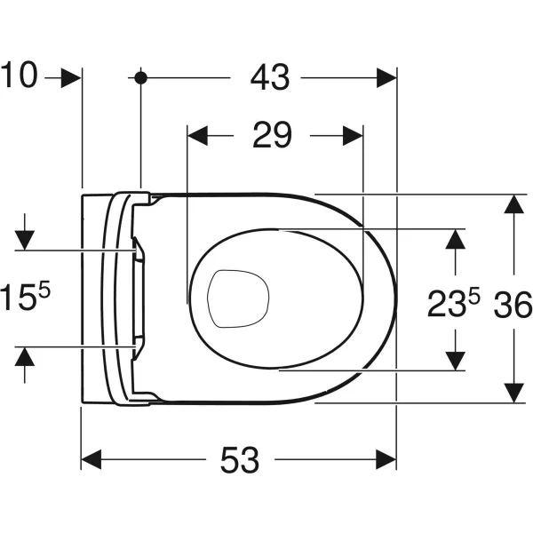 Geberit iCon Zestaw miska WC wisząca z deską wolnoop. Geberit 501.664.00.1 rys.1 BudoHurt.com Łódź.webp