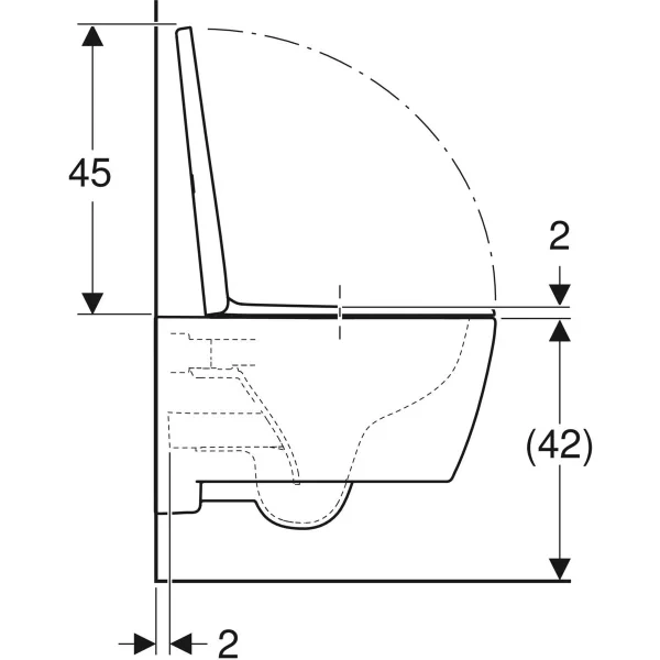 Geberit iCon Zestaw miska WC wisząca z deską wolnoop. Geberit 501.664.00.1 rys.3 BudoHurt.com Łódź.webp