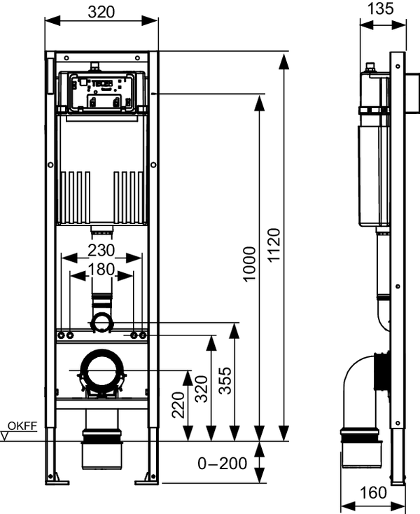 TECEbase stelaż WC slim 32 cm. Tece 9400440  rys.png
