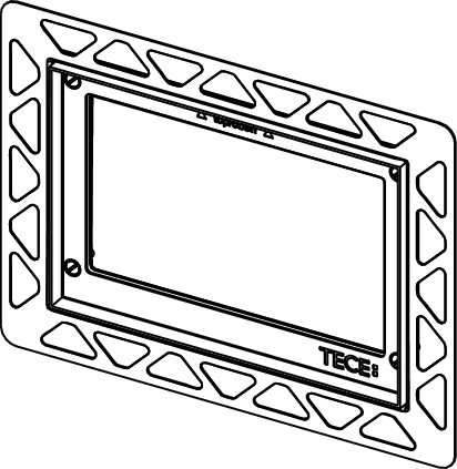TECE ramka montażowa do montażu zlicowanego przycisku WC. Czarny. 9240647 rys.1.png
