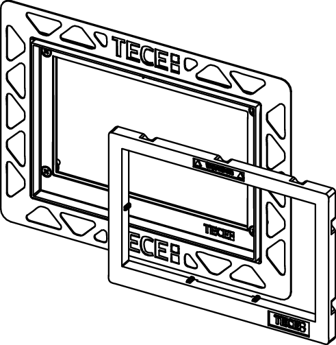 TECE ramka montażowa do montażu zlicowanego przycisku WC. Czarny. 9240647 rys.2.png
