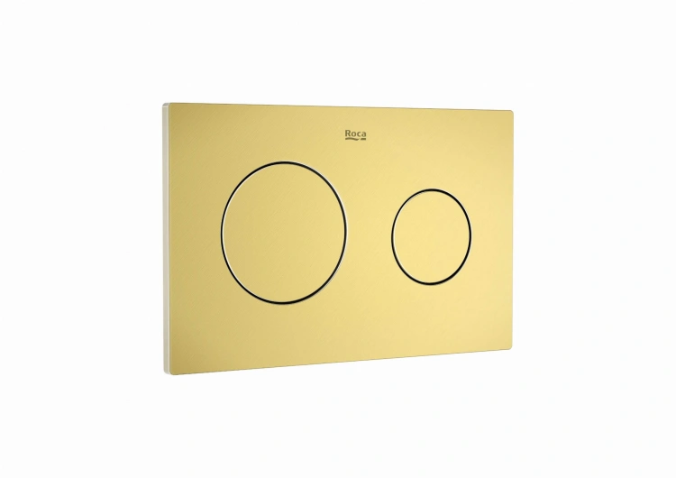 Roca PL10 przycisk podwójny PVD Brushed Gold. A8901890VA BudoHurt.com Łódź.jpg