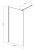 Meissen Keramik KONTRA kabina prysznicowa Walk-In  Chrom 90x200 Szkło Transparentne. S169-001 rys.png