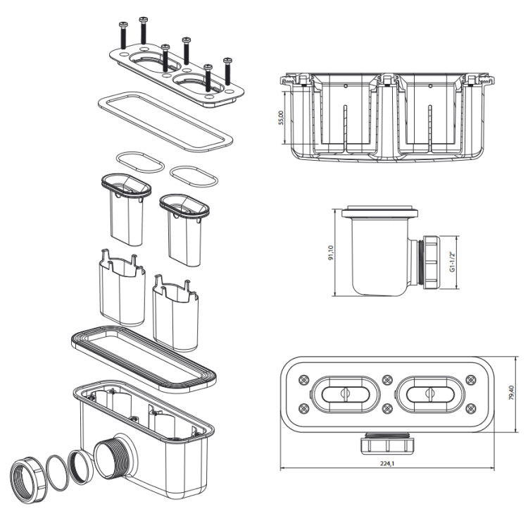 Meissen Keramik KONTRA Syfon Brodzikowy Slim. S904-015 rys.png