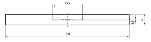 Meissen Keramik KONTRA maskownica odpływu brodzika 80cm Czarna. S1004-047 rys.png