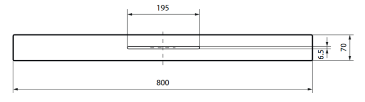 Meissen Keramik KONTRA maskownica odpływu brodzika 80cm Czarna. S1004-047 rys.png