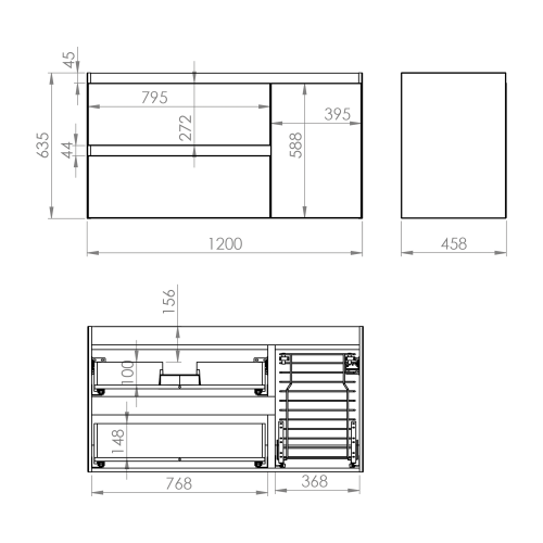 Elita Split szafka 120 Lewa Cargo wymiary BudoHurt.com Łódź.png