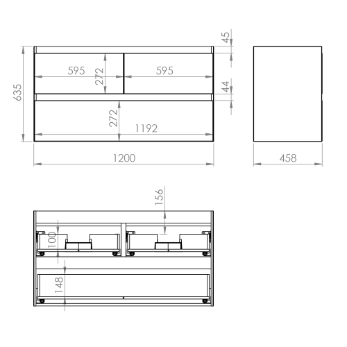 Elita Split szafka 120 3s  wymiary BudoHurt.com Łódź.png