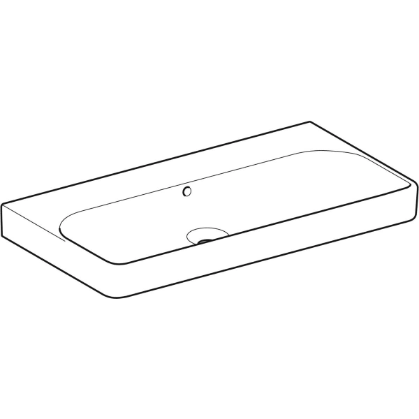 Geberit Smyle Square umywalka 90 cm, bez otworu. Biały połysk. 500.250.01.1 rys. BudoHurt.com Łódź.webp