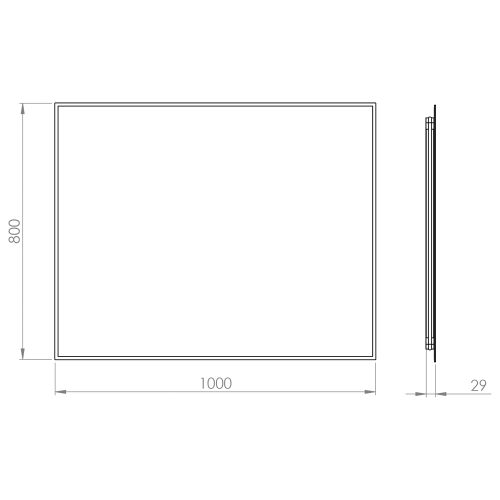 Elita Lustro Led Sharon Square 100 rys.  BudoHurt.com Łódź.png