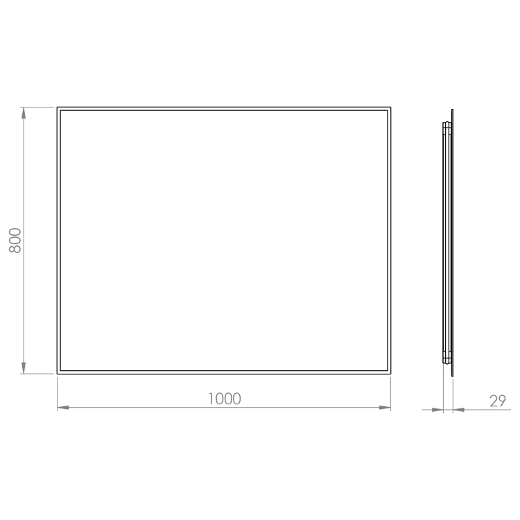 Elita Lustro Led Sharon Square 100 rys.  BudoHurt.com Łódź.png