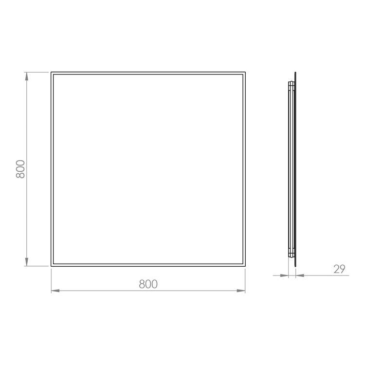 Elita Lustro Led Sharon Square 80 rys.  BudoHurt.com Łódź.png