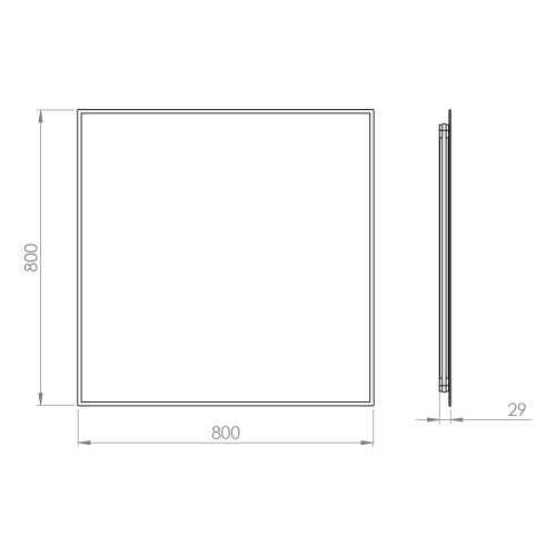 Elita Lustro Led Sharon Square 80 rys.  BudoHurt.com Łódź.png