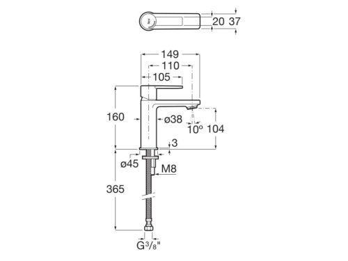 Roca A5A325FNB0 rys.  BudoHurt.com Łódź.jpg