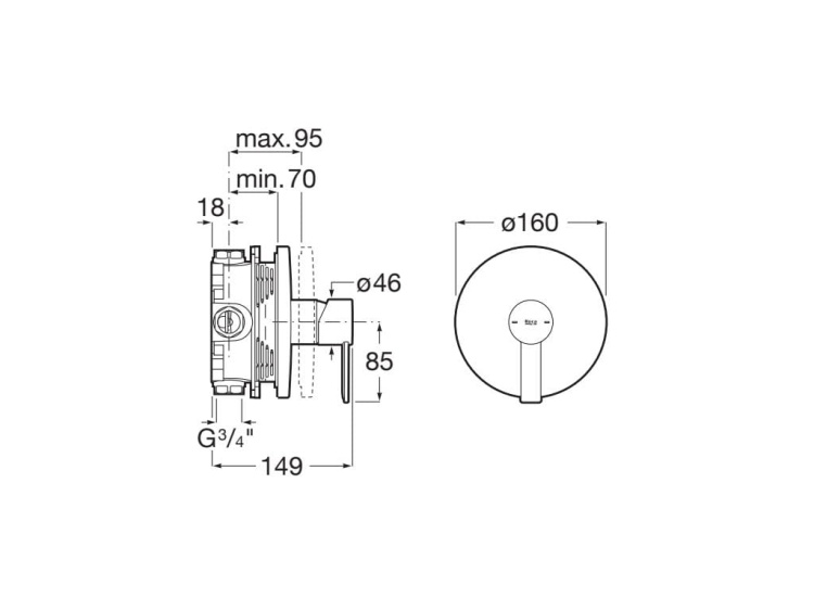 Roca A5A2B5FNB0 rys.  BudoHurt.com Łódź.jpg
