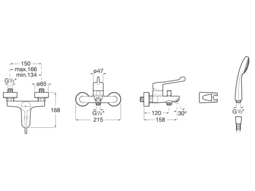 Roca A5A205GC00 rys.  BudoHurt.com Łódź.jpg